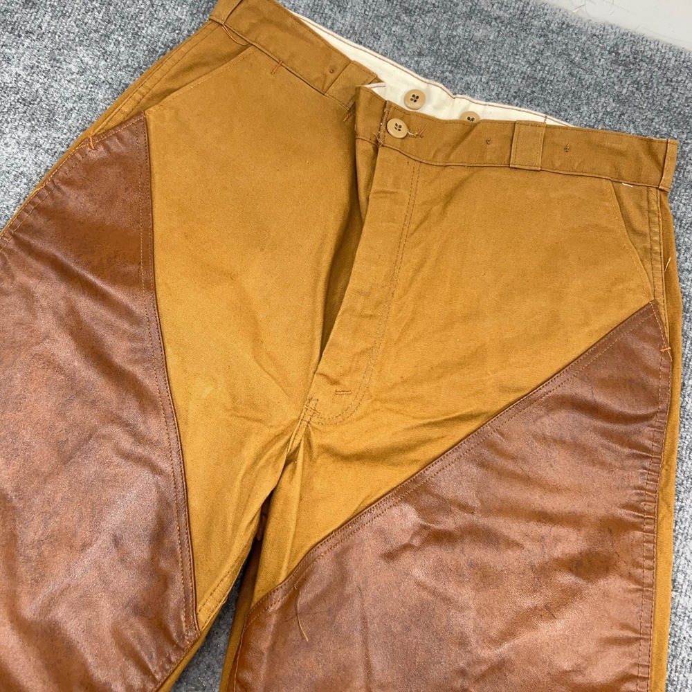 Vintage‎ Penneys Hunting Pants Mens 36x30 Brown Vinyl Coated Foremost NEW DS NOS